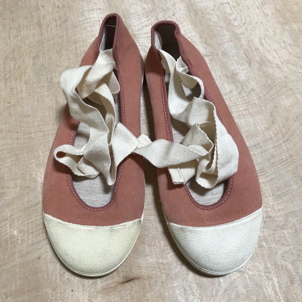 Zara Girls Pink Lace Flats Sneakers Size 37